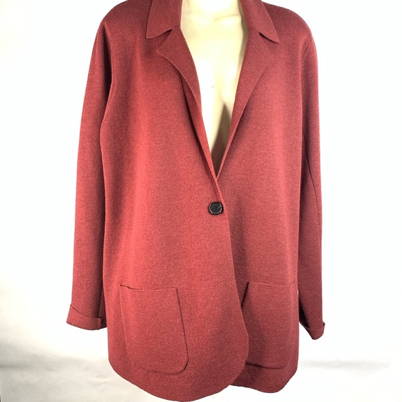 EILEEN FISHER COLLAR CARDIGAN L/G - Picture 3 of 8